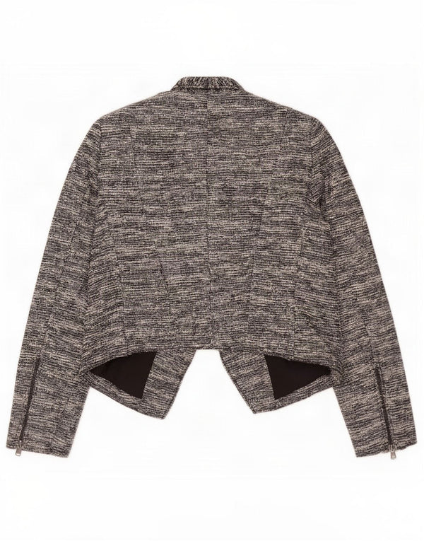 Jachetă Blazer deschisă pentru femei Zara UK 10 Mic, poliester cu pături negru