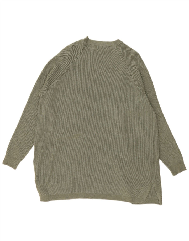 Pulover cardigan deschis supradimensionat pentru femei Marks & Spencer UK 16 mare kaki