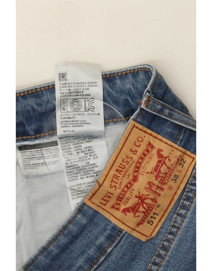 Blugi Levi's 511 Slim pentru bărbați W38 L32 Bumbac albastru