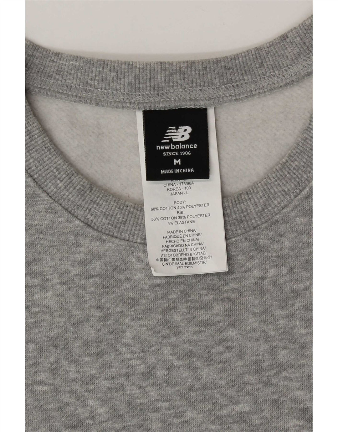 Hanorac pentru bărbați New Balance Jumper Medium Gri Bumbac