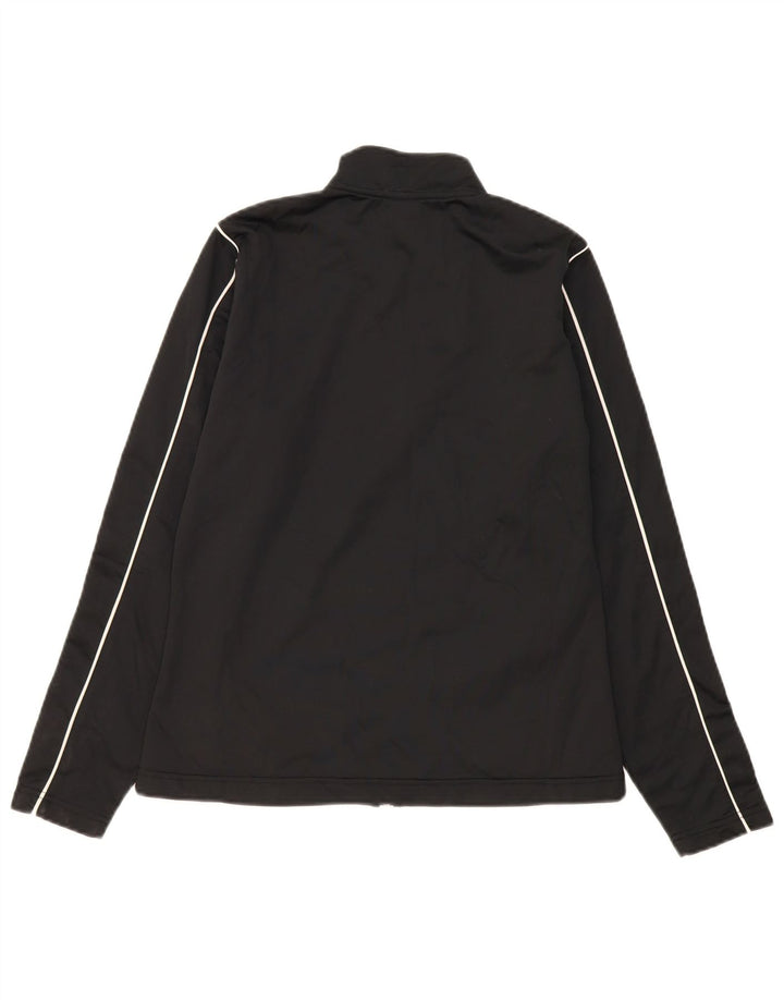 ASICS Womens Tracksuit Top Jacket UK 14 Medium Black Polyester