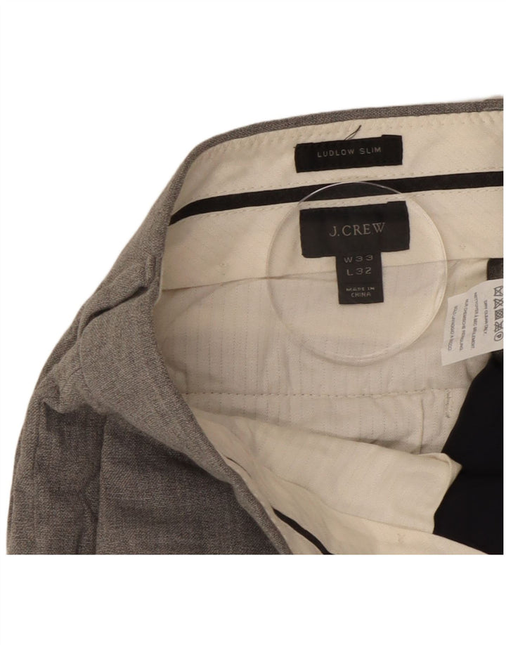 Pantaloni de costum Ludlow Slim pentru bărbați J. Crew L33 L30 Lână gri