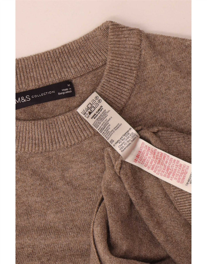 Pulover pentru femei Marks & Spencer cu decolteu rotund UK 14 Poliester mediu gri