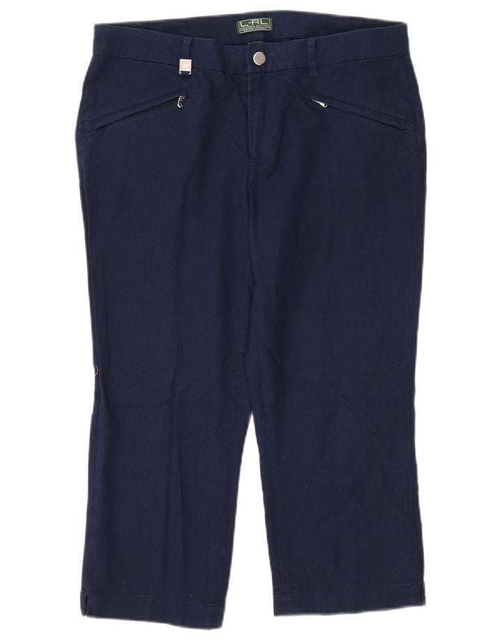 Pantaloni capri pentru femei Ralph Lauren US 6 Medium W33 L21 Bumbac bleumarin