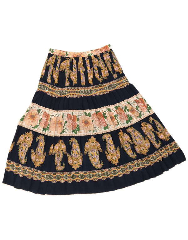 Fustă A-Line plisată pentru femei Emmegi IT 42 Medium W26 Multicolor Paisley