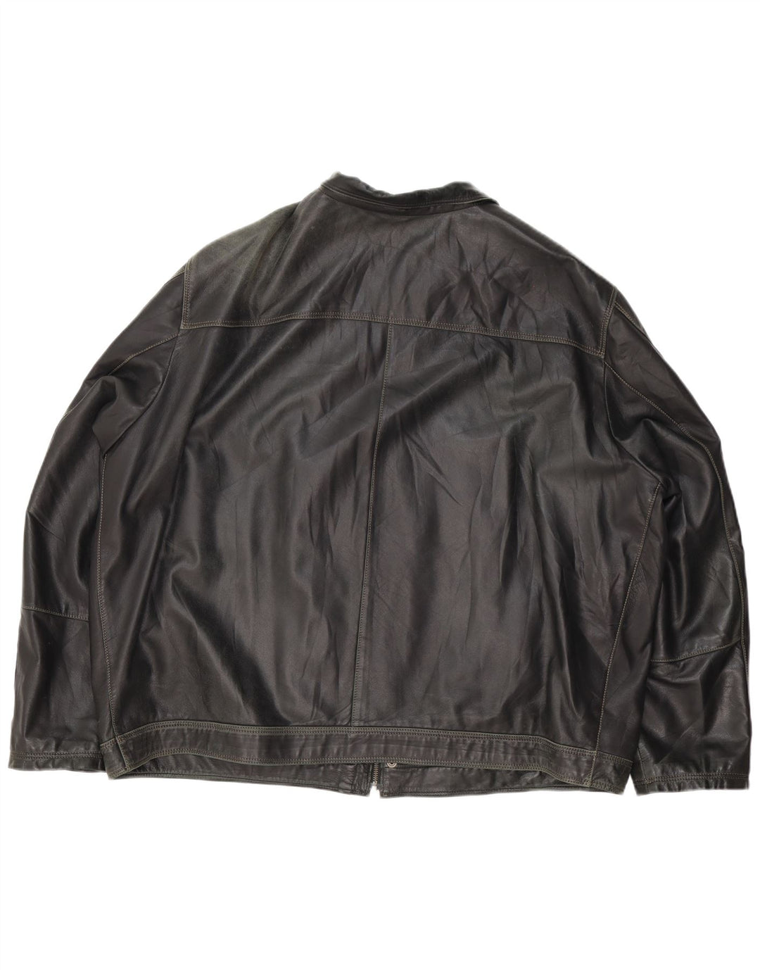 Jachetă de piele vintage pentru bărbați UK 44 2XL Negru