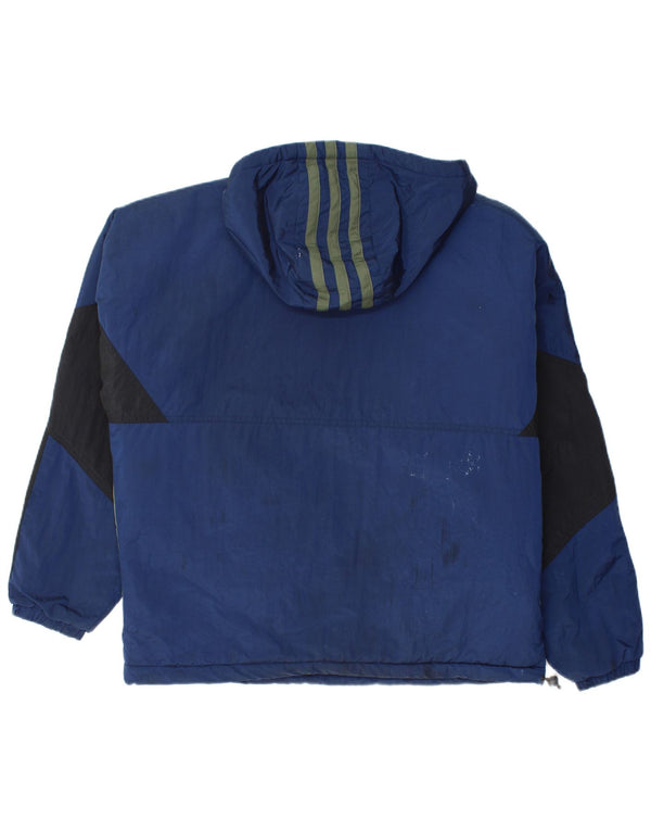 Jachetă Anorak cu glugă pentru bărbați Adidas UK 36 Small Blue Colorblock