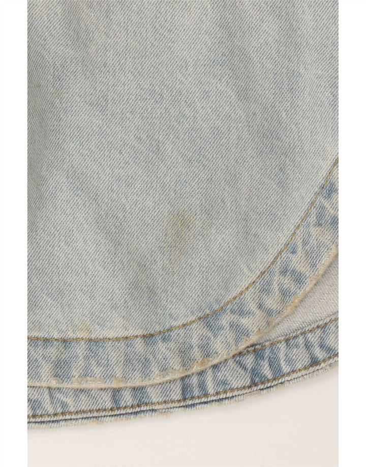 Cămașă denim supradimensionată pentru femei Zara UK 10 Bumbac albastru mic