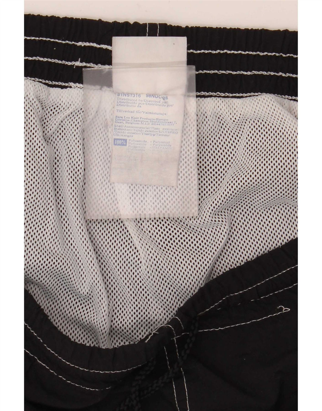 Pantaloni scurți sport grafic Champion pentru bărbați, 2XL, poliamidă neagră
