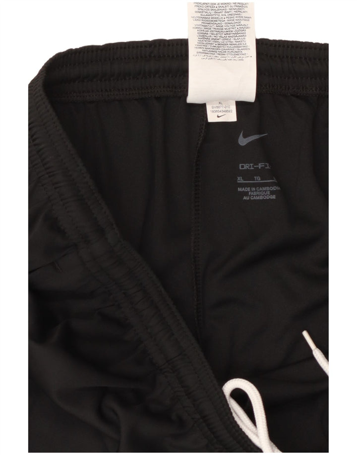 Pantaloni de trening NIKE Dri Fit pentru femei UK 18 XL Poliester negru