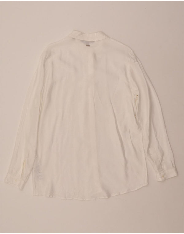 ARMANI EXCHANGE Cămașă pentru femei UK 16 Large White Pinstripe Viscose