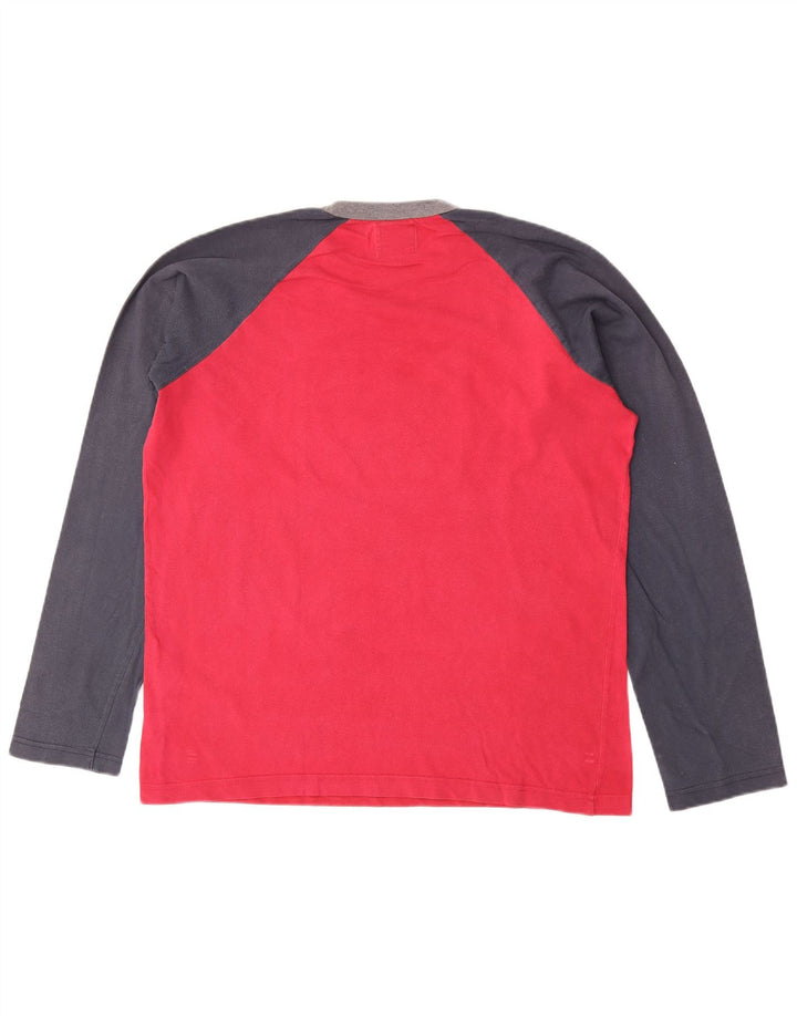 Top grafic pentru bărbați Guru cu mânecă lungă, mare, roz colorblock
