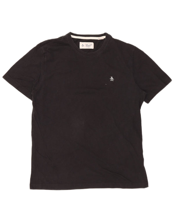 PENGUIN Tricou pentru bărbați Top mare din bumbac negru