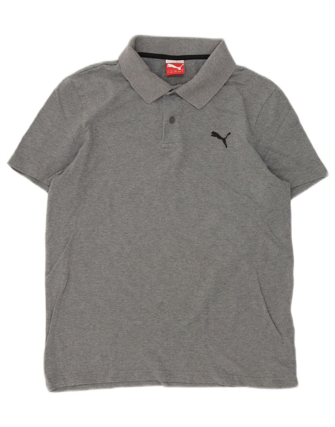 Tricou polo Puma pentru bărbați, bumbac gri mediu