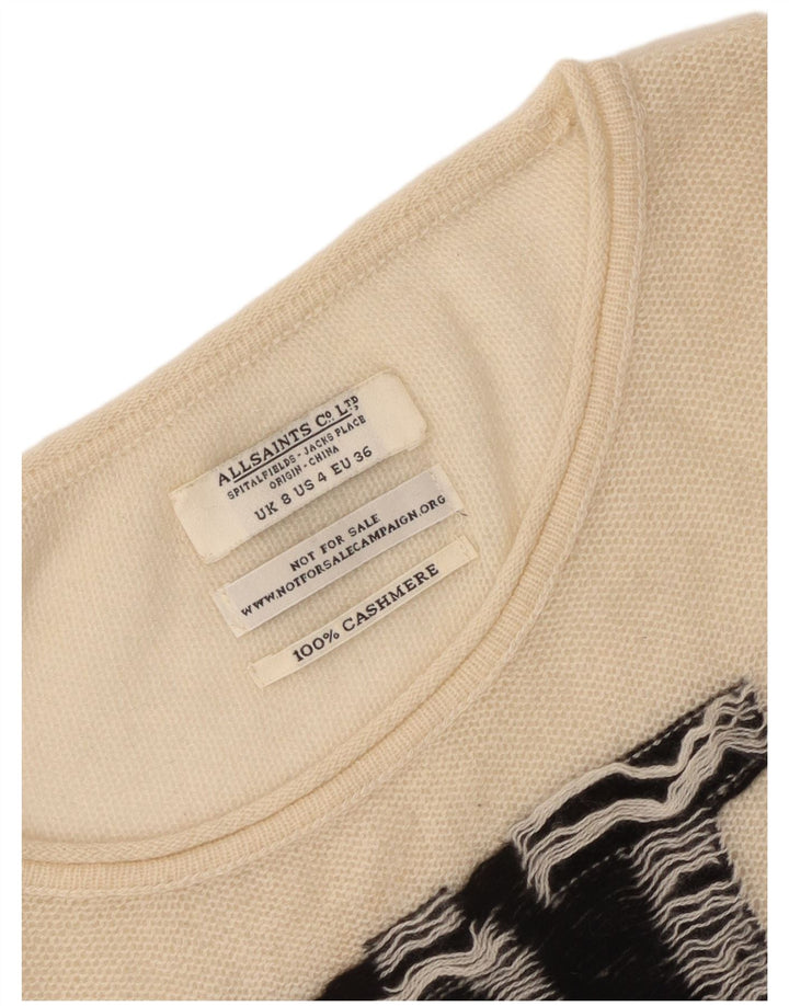 All Saints Pulover supradimensionat cu gât de barcă pentru femei UK 8 Small Black