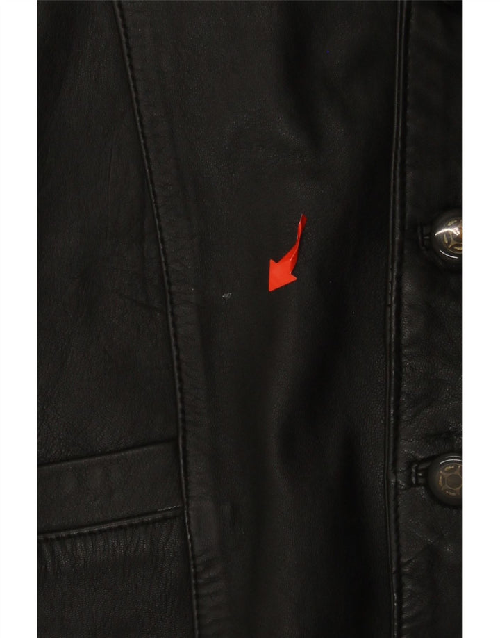 Vestă din piele pentru bărbați VINTAGE, neagră medie