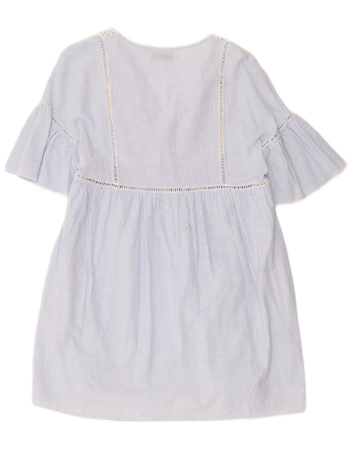 Rochie Trafaluc pentru femei Zara UK 12 Medium Blue Pinstripe