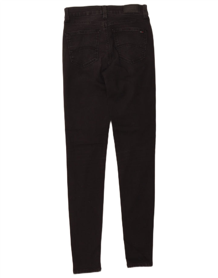 TOMMY HILFIGER Blugi skinny pentru femei cu talie medie W25 L32 bumbac negru