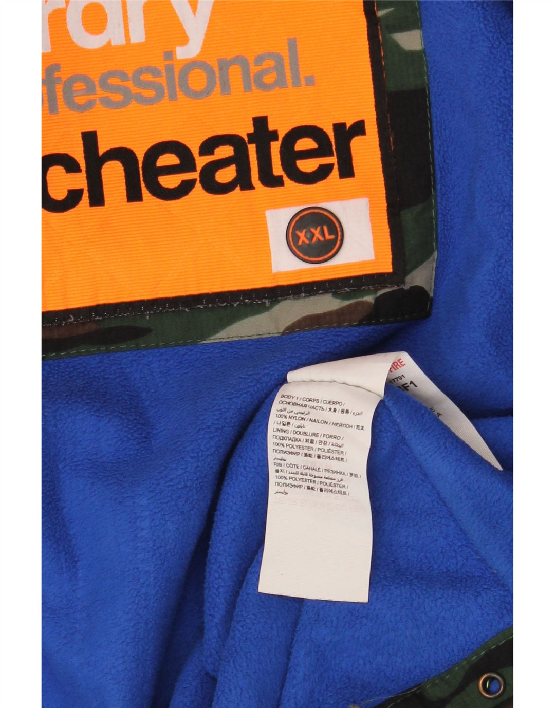 SUPERDRY Windcheater Jacket Windbreaker pentru bărbați UK 44 2XL Khaki Camouflage