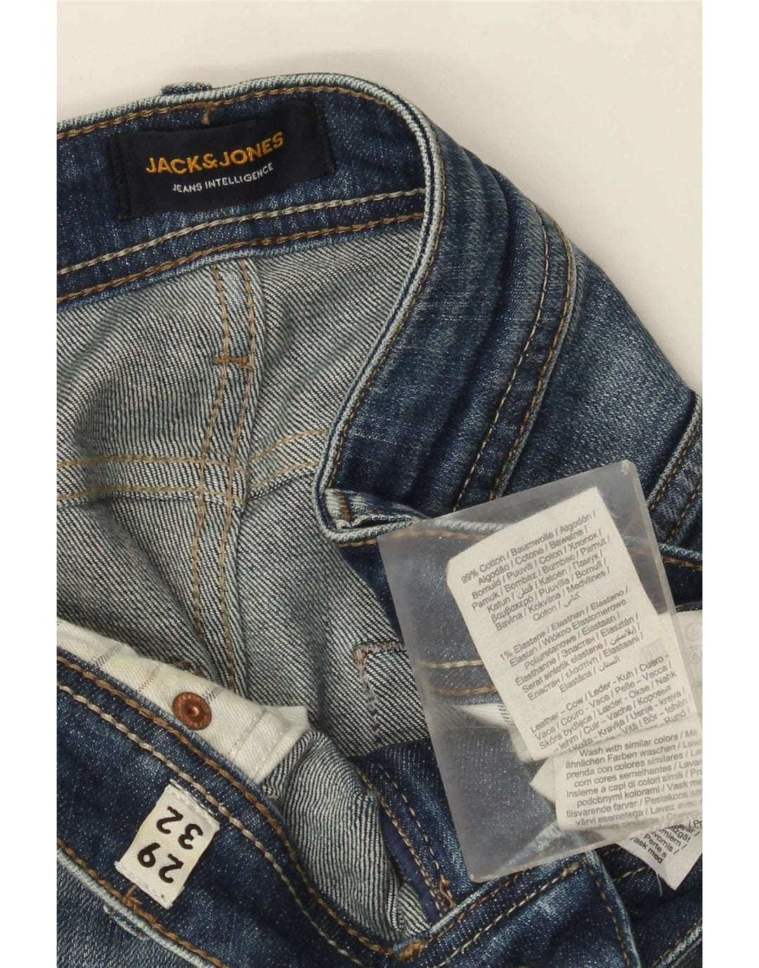 Blugi slim pentru bărbați Jack & Jones W29 L32 Bumbac albastru