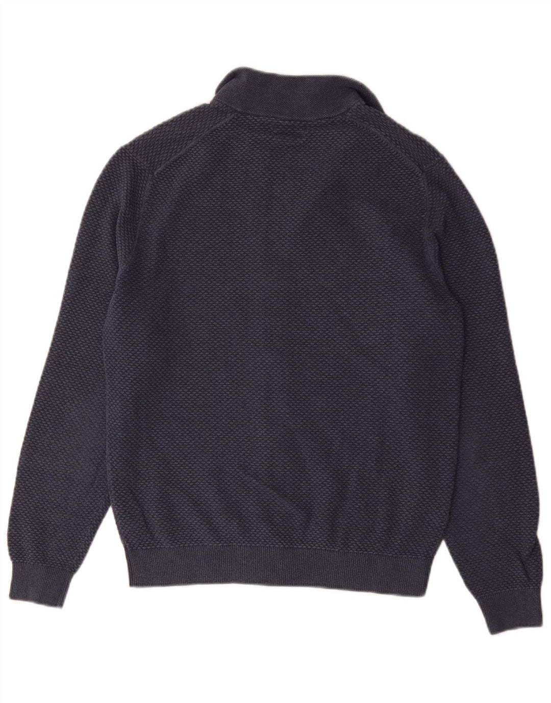 Pulover cardigan cu fermoar complet Massimo Dutti pentru bărbați, bumbac bleumarin mic