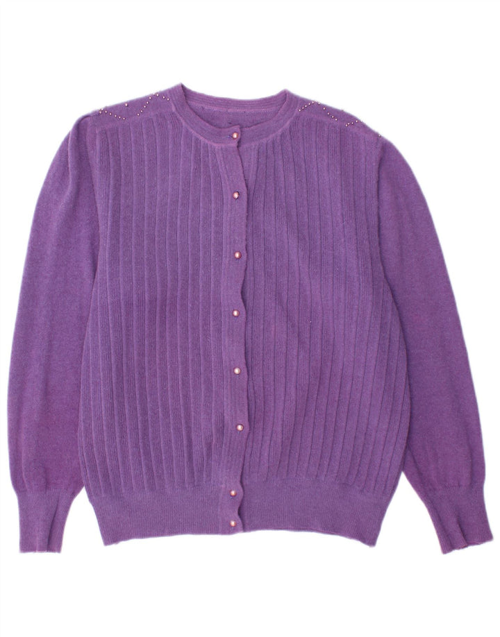 Pulover cardigan pentru femei VINTAGE UK 14 Mov mediu