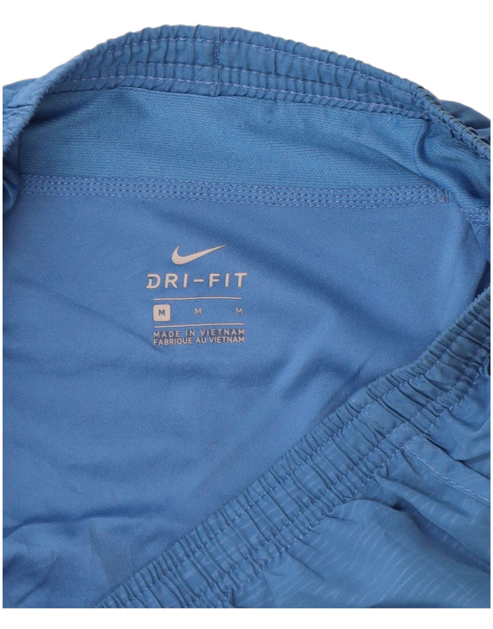 Pantaloni scurți sport Nike Dri Fit pentru femei UK 12 Medium Blue Poliester