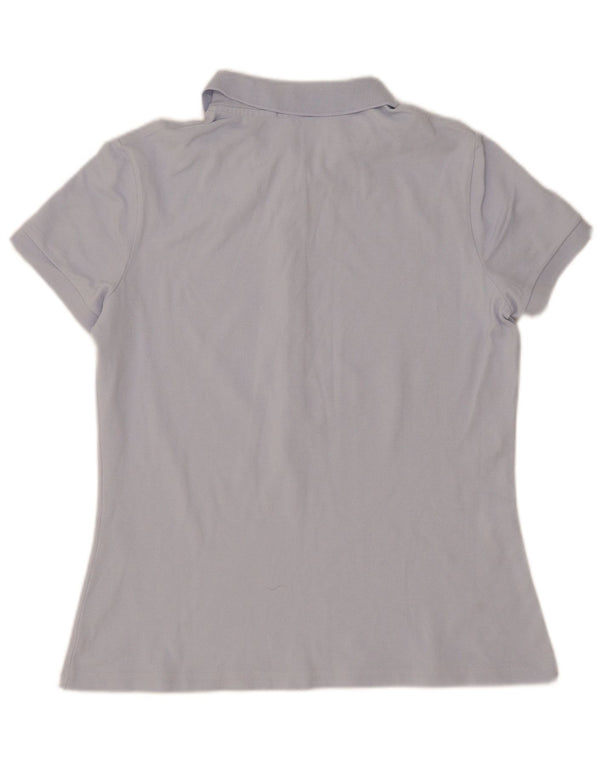 Tricou polo Lacoste pentru femei, mărimea 40, bumbac albastru mediu