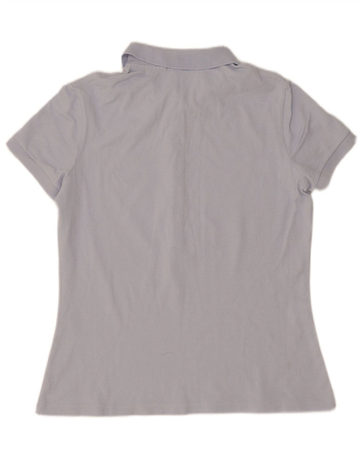 Tricou polo Lacoste pentru femei, mărimea 40, bumbac albastru mediu