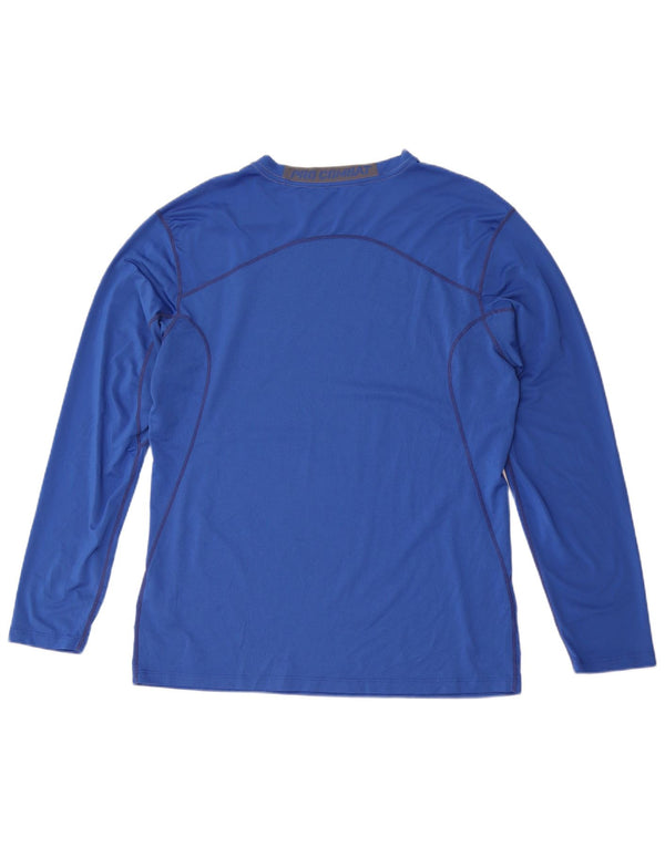 Nike pentru bărbați Dri Fit Top cu mânecă lungă, mare, albastru, poliester