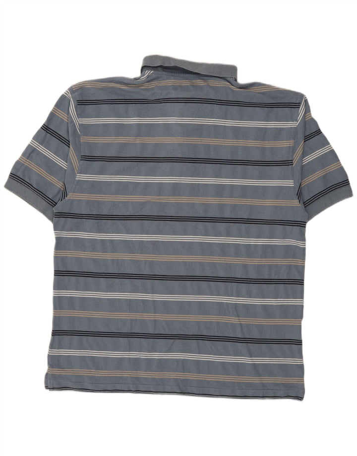 Tricou polo NIKE pentru bărbați, cu dungi mari, albastre