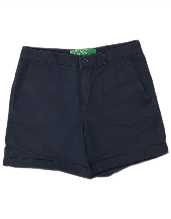 Pantaloni scurți chino pentru femei Benetton W30 Medium Bleumarin