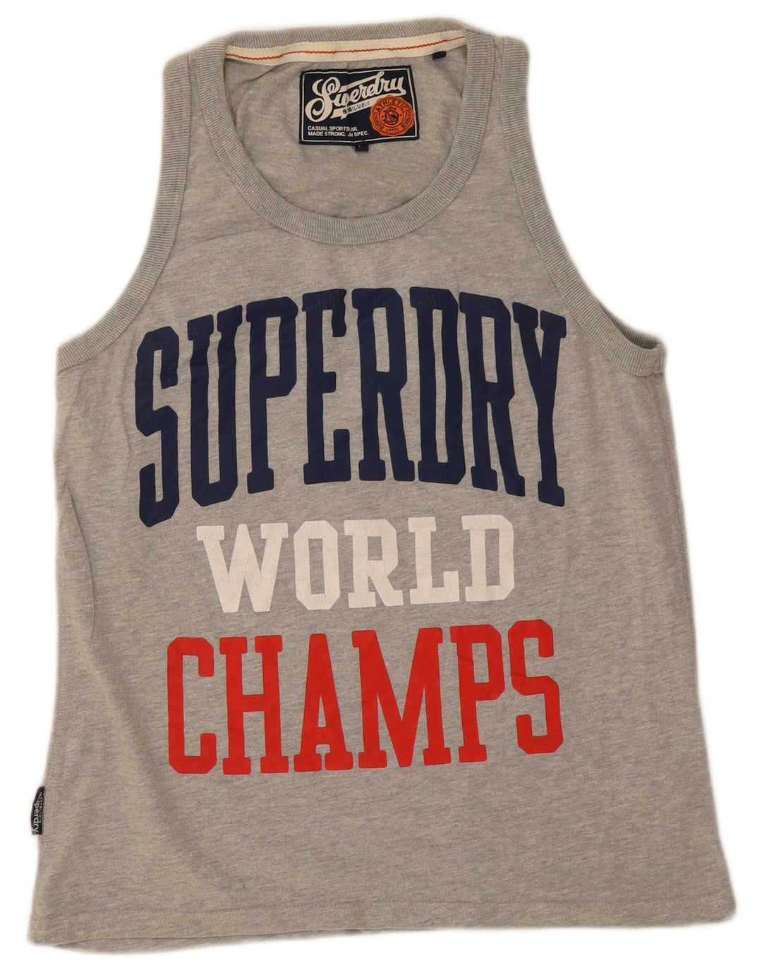 Vestă grafică Superdry pentru bărbați, mare, gri bumbac