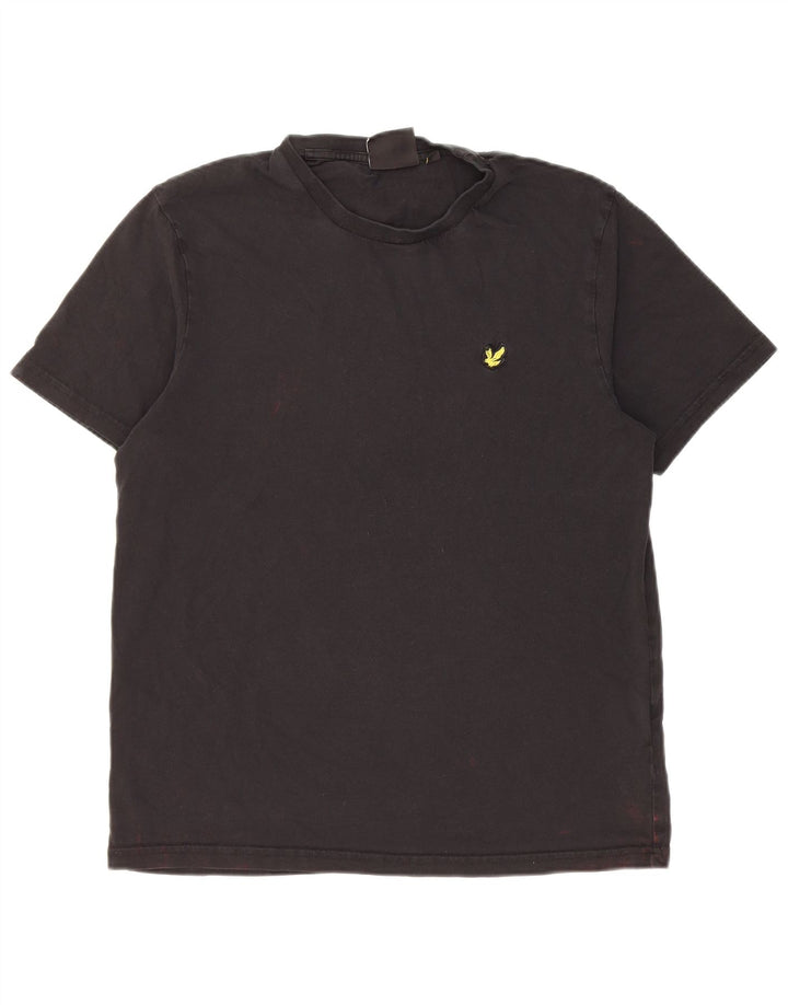 Tricou pentru bărbați Lyle & Scott Top mediu din bumbac negru