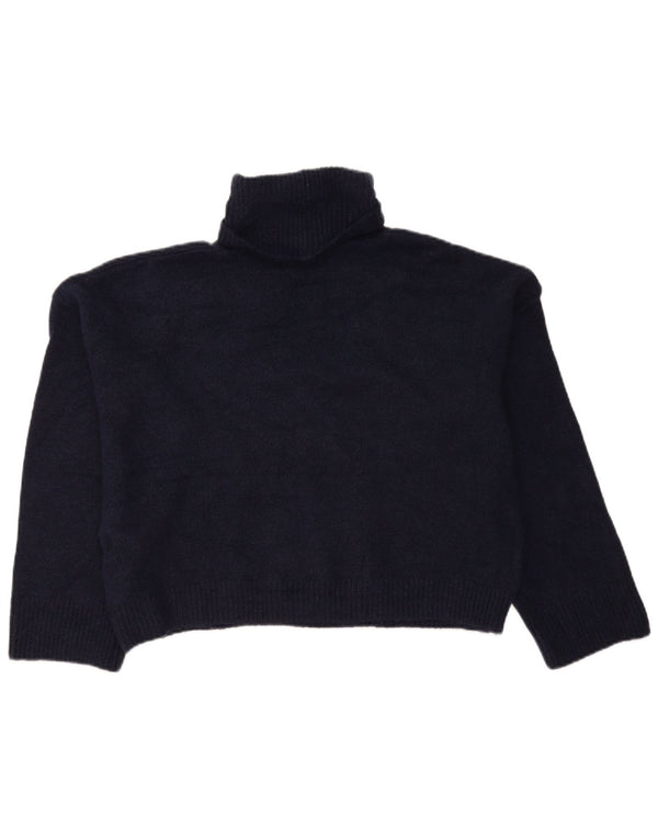 Pulover supradimensionat pentru femei Zara, cu gât rulat, UK 10 Mic, bleumarin