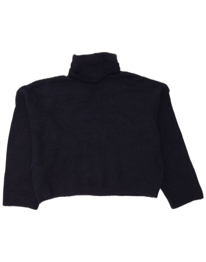 Pulover supradimensionat pentru femei Zara, cu gât rulat, UK 10 Mic, bleumarin