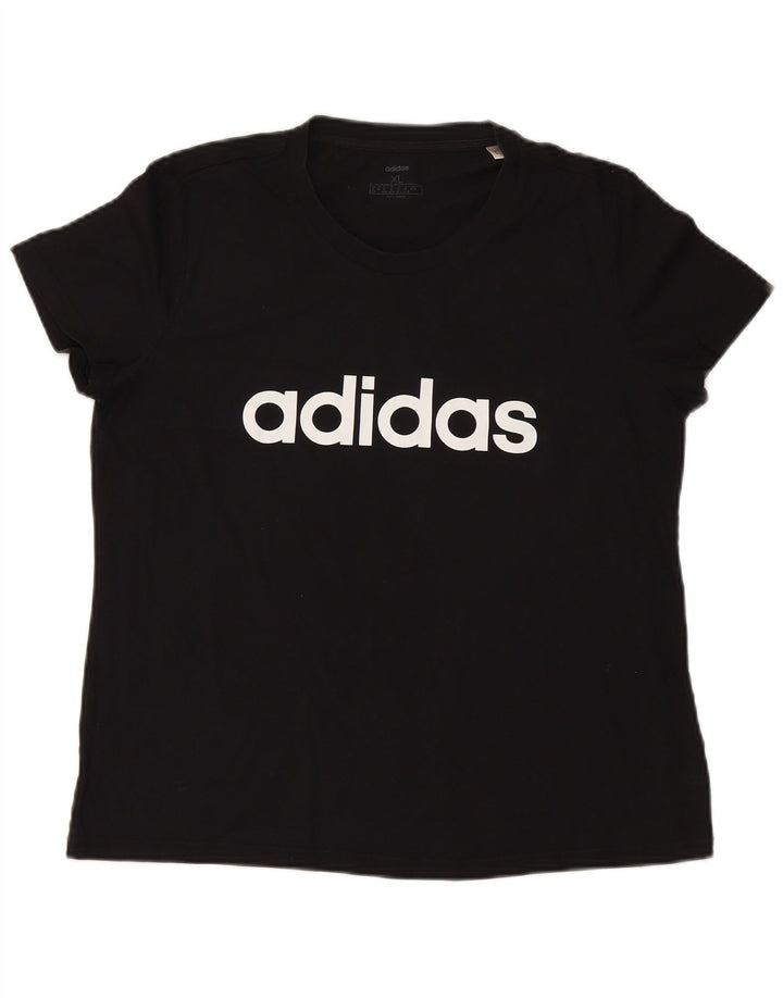Tricou grafic ADIDAS pentru femei Top UK 20/22 XL bumbac negru