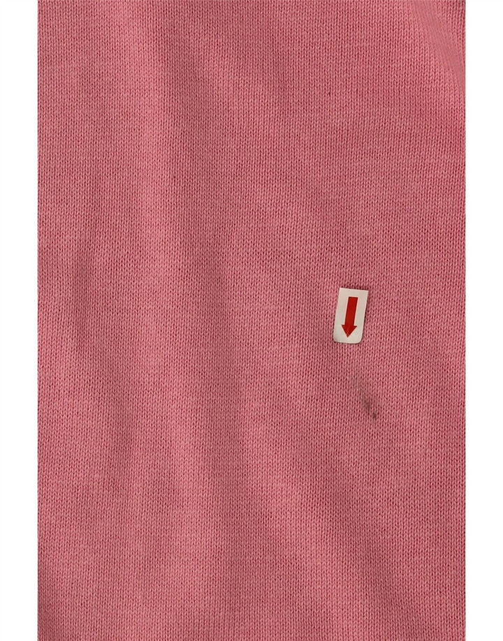 Pulover pentru bărbați Marks & Spencer, cu decolteu în V, din bumbac roz mediu
