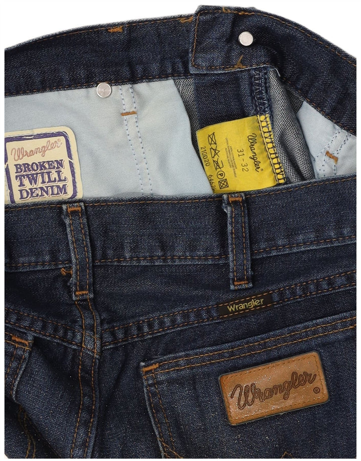 WRANGLER Womens Flared Jeans W31 L32 Blue Cotton