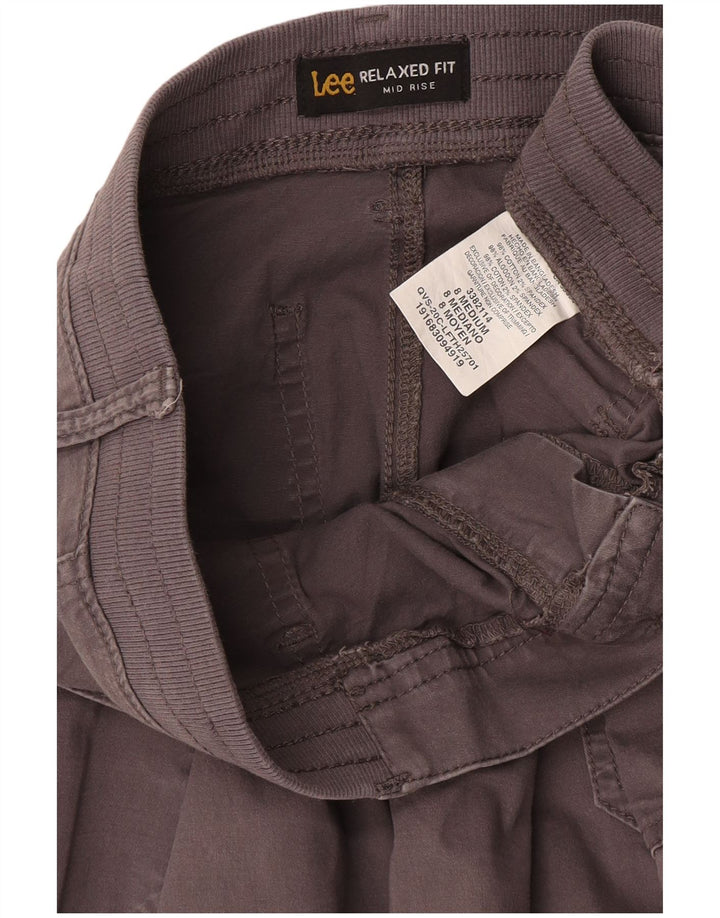 Pantaloni Capri pentru femei cu talie medie Lee US 8 Medium W27 L19 bumbac gri