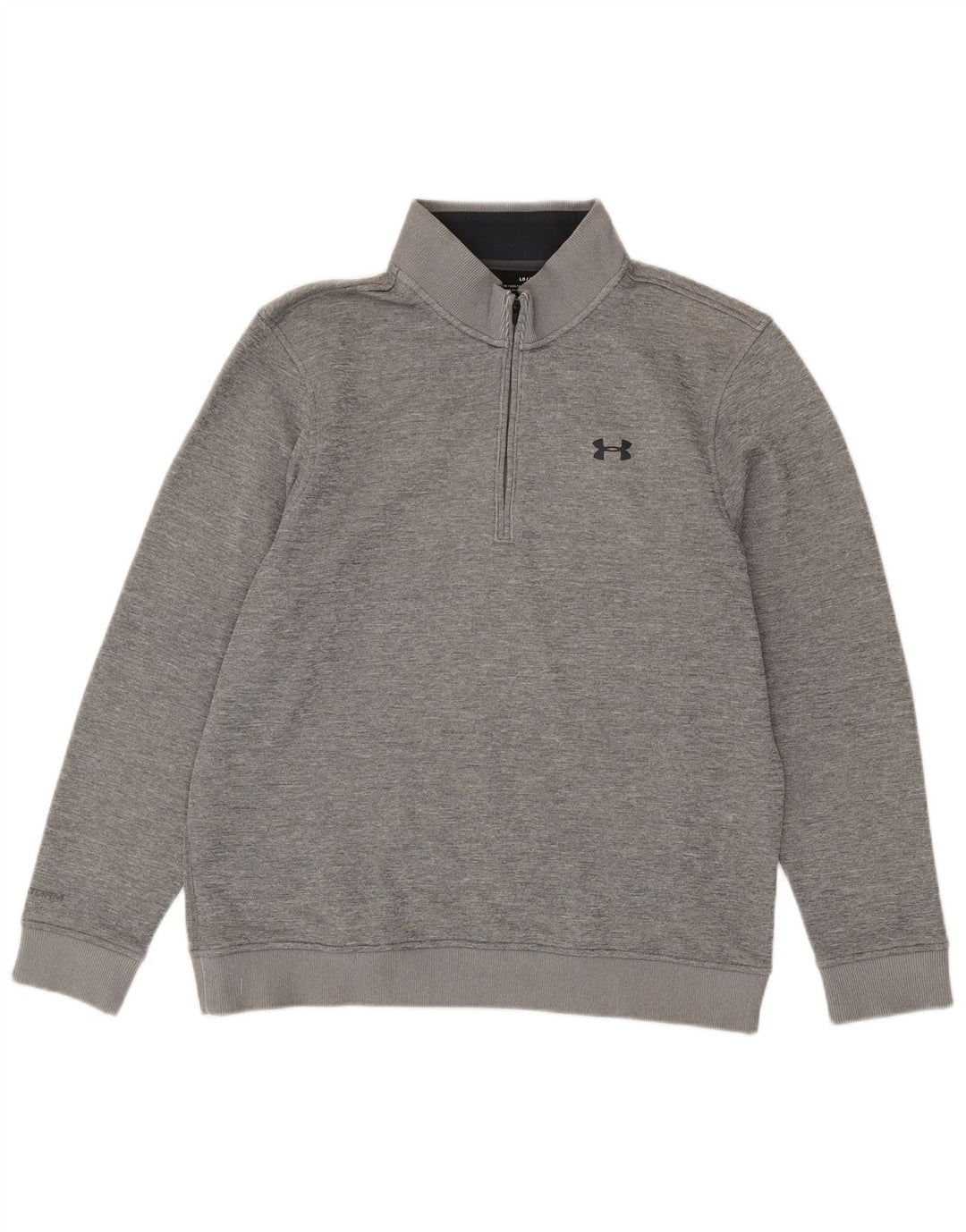 Pulover Under Armour Cold Gear pentru bărbați, cu fermoar, cu gât, mare, pete gri