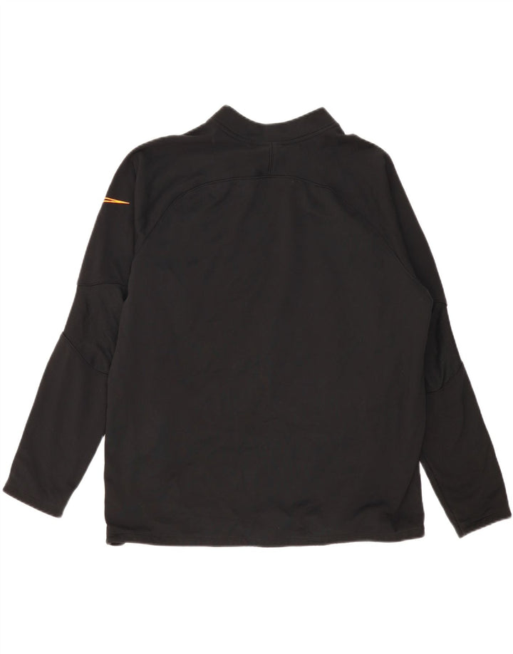 Hanorac pentru bărbați NIKE Dri Fit, cu fermoar și gât, XL, poliester negru