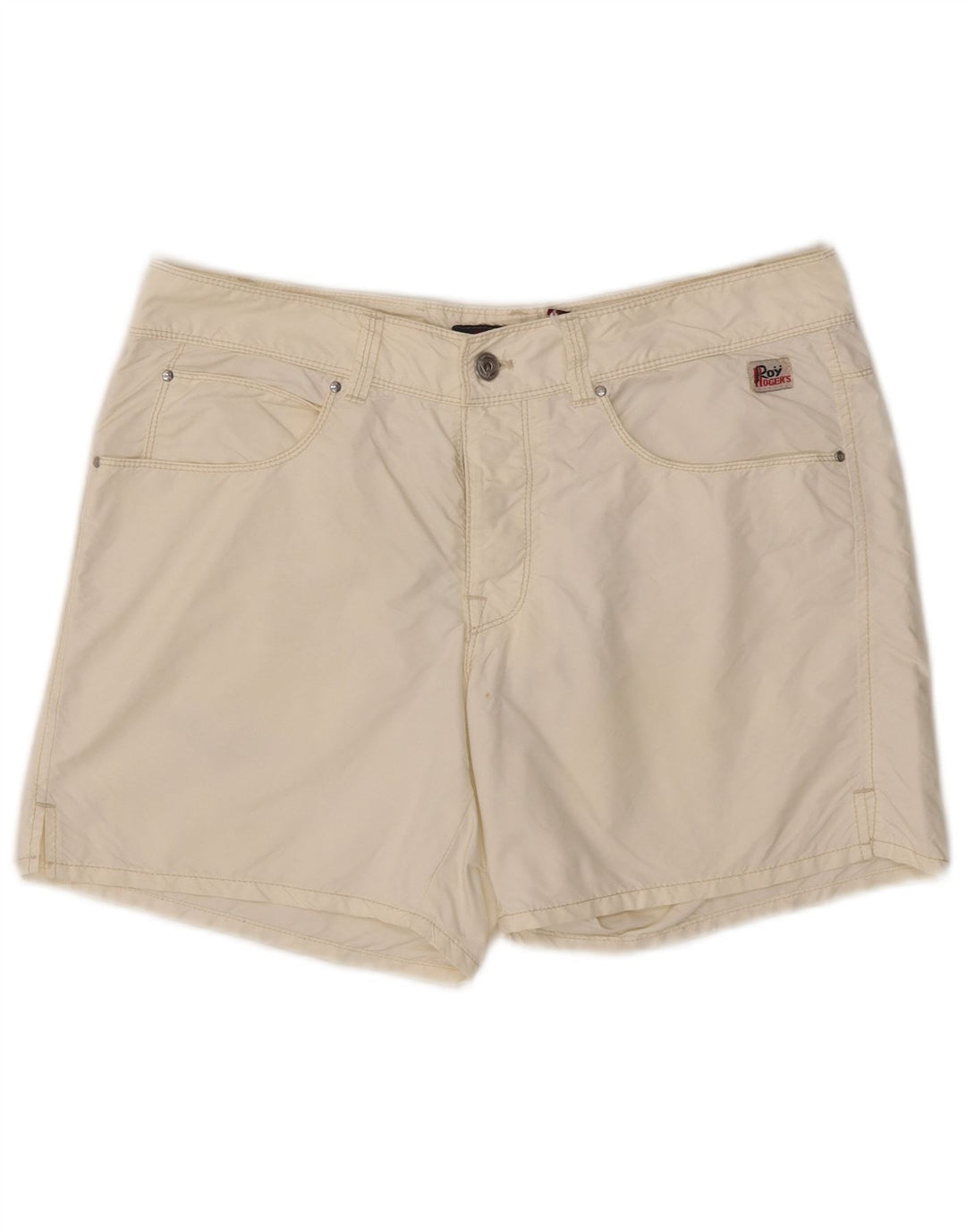 Roy Rogers Womens Casual Shorts IT 48 XL W34  Off White Polyamide