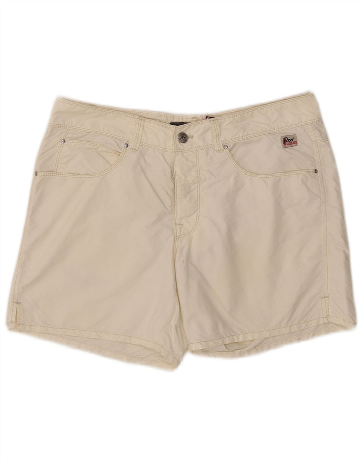 Roy Rogers Womens Casual Shorts IT 48 XL W34  Off White Polyamide