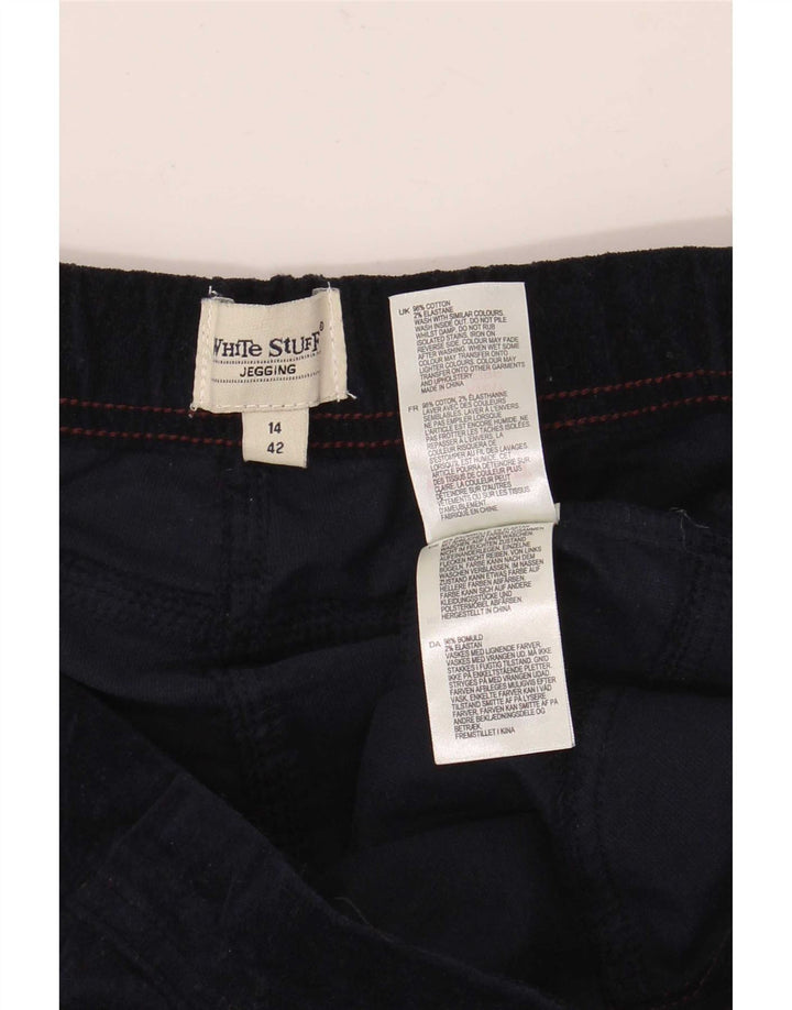 Leggings din velur pentru femei White Stuff UK 14, mari, albastru, bumbac