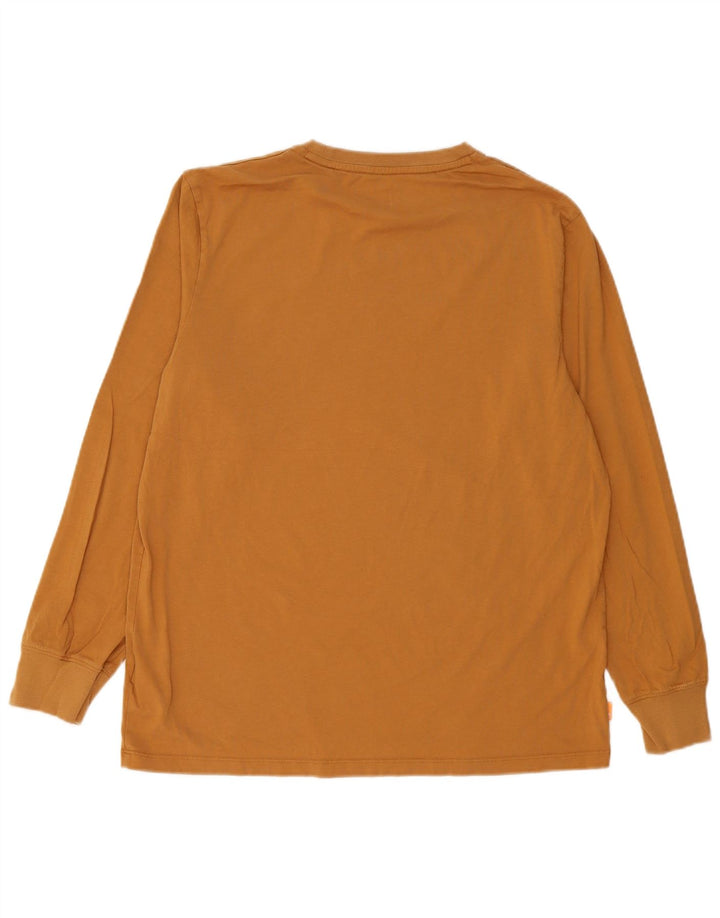 Top grafic Timberland cu mânecă lungă, mare, maro, bumbac