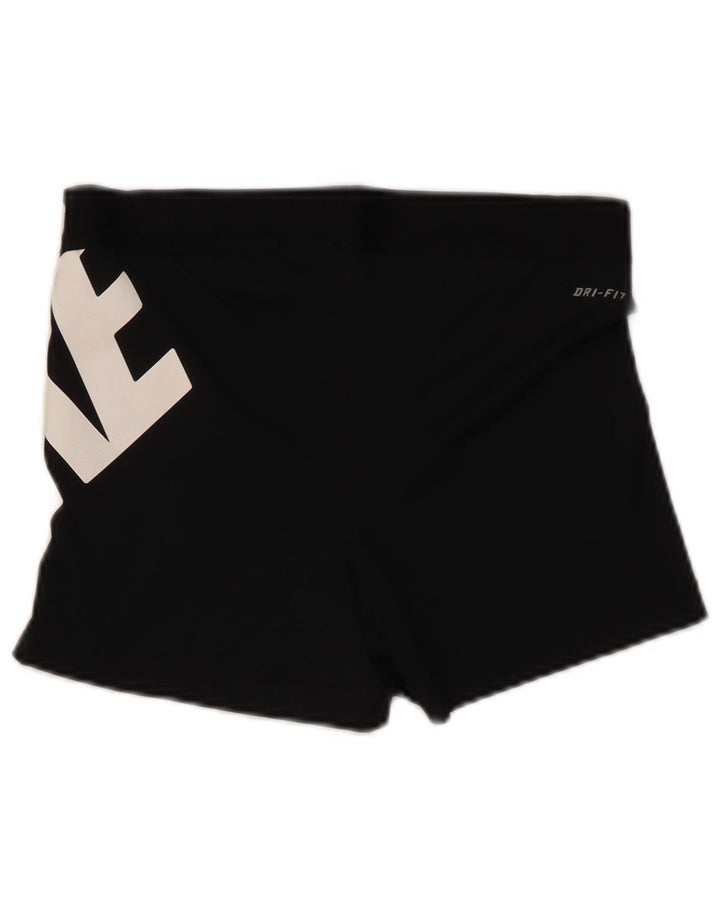 Pantaloni scurți sport grafic Nike pentru femei UK 14, mari, negru, poliester