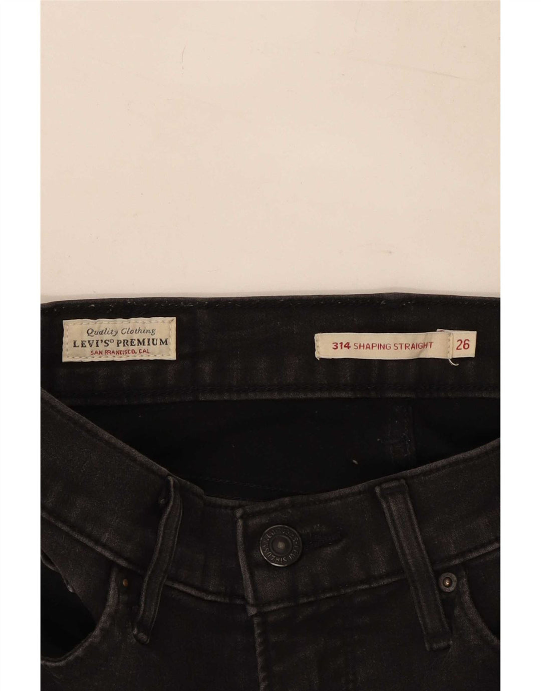 Blugi drepți modelați 314 pentru femei Levi's W26 L30 negri