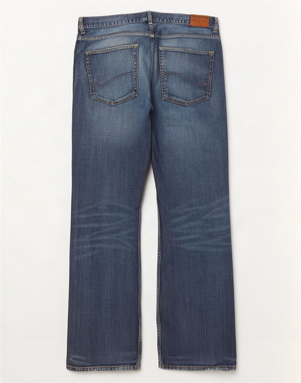 Tommy Hilfiger Mens Bootcut Jeans W38 L34 Navy Blue Cotton