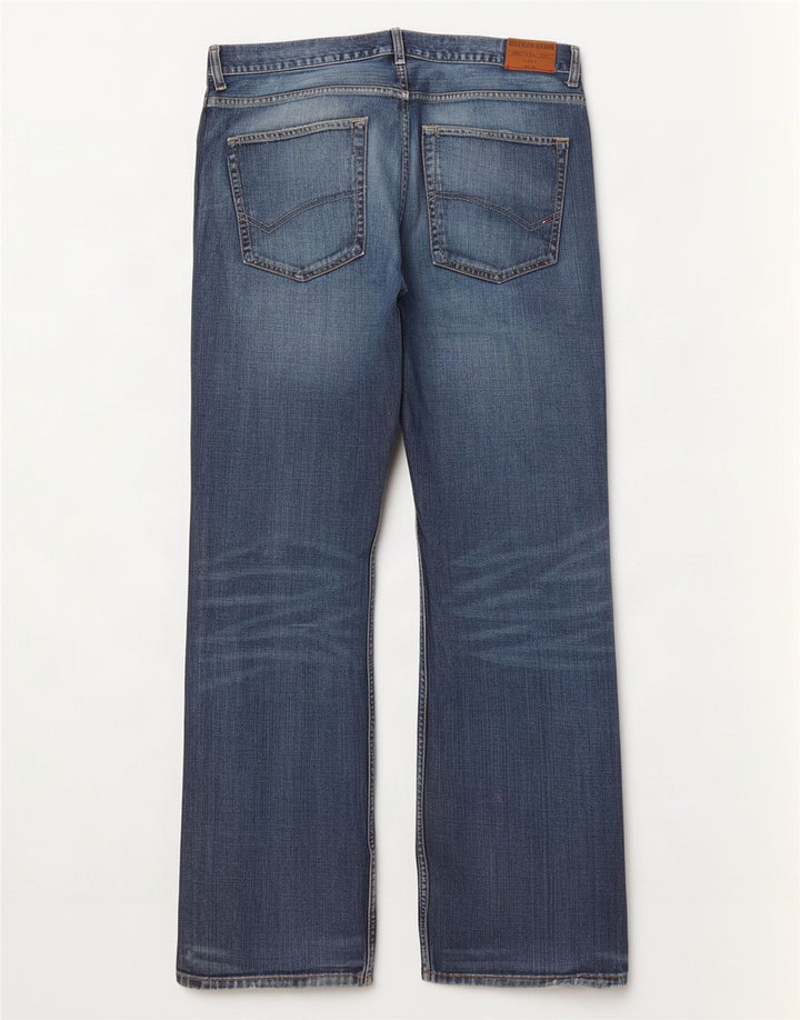 Tommy Hilfiger Mens Bootcut Jeans W38 L34 Navy Blue Cotton